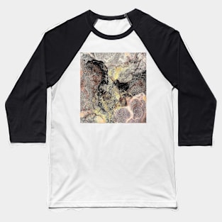 Brown, gold and black marble effect Baseball T-Shirt